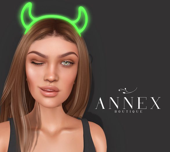 Second Life Marketplace The Annex Devil Horns Neons (wear to unpack)